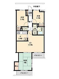グランドムール吹上 3LDKの間取図画像