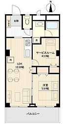 シャンハイツ松輝 1SLDKの間取図画像