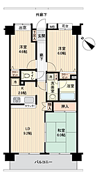 ディアレスト鹿浜 3LDKの間取図画像