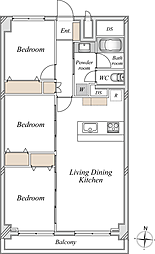 ウェルフェアグリーン船橋 3LDKの間取図画像