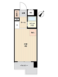 ホワイトパレス山口2番館 ワンルームの間取図画像
