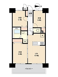ライオンズガーデン橋本 3LDKの間取図画像