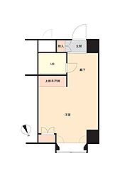 金山ハイホーム ワンルームの間取図画像