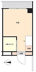 メゾン・ド・ノア天神町 ワンルームの間取図画像