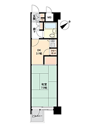 リプレックス草津 1Kの間取図画像