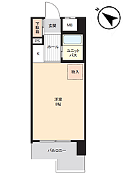 ホワイトパレス山口2番館 ワンルームの間取図画像