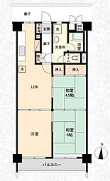いづみハイツ滝不動3号棟 3LDKの間取図画像