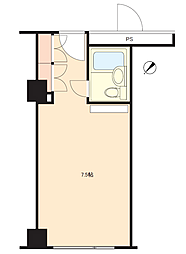 六本木ユニハウス ワンルームの間取図画像