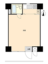 日東ハイツ ワンルームの間取図画像