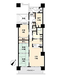 CO-OP一の坂グリーンマンション 3SLDKの間取図画像