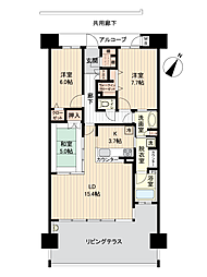 ロフティ勝川ウイングガーデンイースト 3LDKの間取図画像