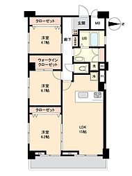 ライオンズマンション西川口 2SLDKの間取図画像