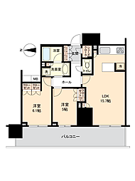 パークホームズ川越新富町アドーア 2LDKの間取図画像