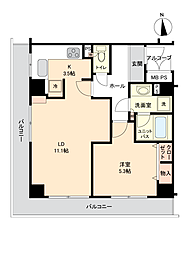 コンフォール花小金井 1LDKの間取図画像