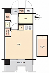 グランコート熊谷弐番館 ワンルームの間取図画像