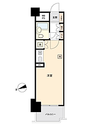 ダイアパレスステーションプラザ五橋 ワンルームの間取図画像