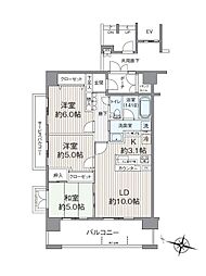 パテラ西武立川 3LDKの間取図画像
