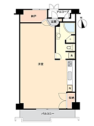 コミュニティツインタワーA ワンルームの間取図画像
