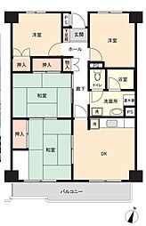 緑ケ丘レックスマンション 4DKの間取図画像