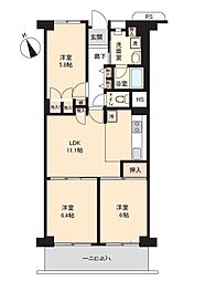 北本ハイデンス弐番街 3LDKの間取図画像