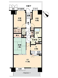 多摩南平パークスクエア 3LDKの間取図画像