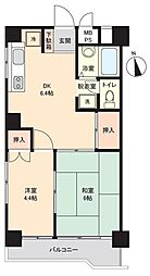 ローヤルマンション熊谷 2DKの間取図画像