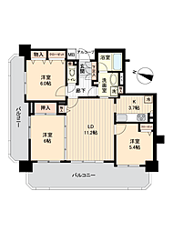 グランコート蕨 3LDKの間取図画像