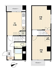 コートピア雑色 2DKの間取図画像