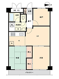 シャンボール本厚木 2SLDKの間取図画像