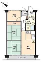 レジデンス前橋 3DKの間取図画像