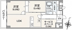 シャルム朝霞 2SLDKの間取図画像