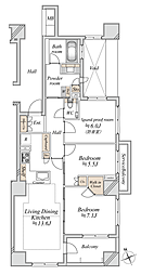 ザ・サンメゾン文京本郷エルド 3LDKの間取図画像