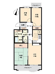 サンコーポ東所沢第2 3LDKの間取図画像