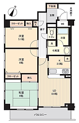 ダイアパレス新大駅前 3LDKの間取図画像