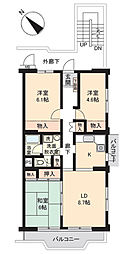 志木ニュータウン南の森壱番街1-6-13号棟 3LDKの間取図画像