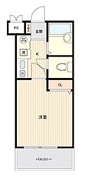 グランピアマンション長崎 1Kの間取図画像