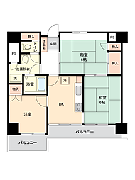 マンション菜園 3DKの間取図画像