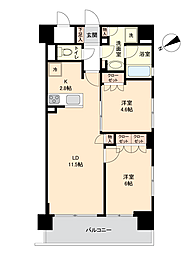 LEGEND高田馬場 2LDKの間取図画像