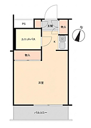 ソアール第1川口 ワンルームの間取図画像