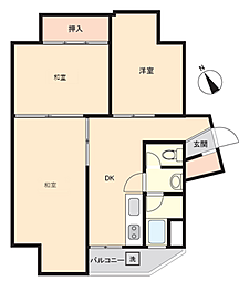 東大畑コーポラス 3LDKの間取図画像