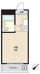 メゾン・ド・ペーシェ ワンルームの間取図画像