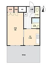 シンハイツ嶺雲 1DKの間取図画像