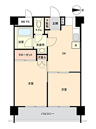 トーア東尾久マンション 2DKの間取図画像
