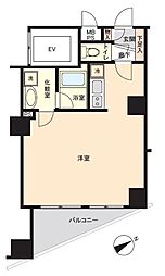 ユニーブル島津山 ワンルームの間取図画像