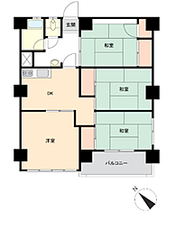 信濃町ハイツ 4DKの間取図画像