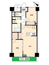 日商岩井日本橋浜町マンション 2LDKの間取図画像