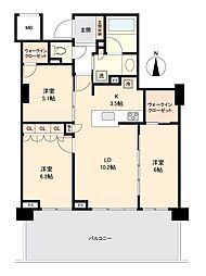 ハレミライ千日前 3LDKの間取図画像