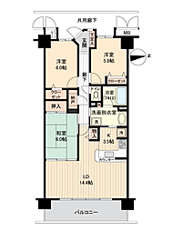 ユーカリシティ北久里浜 3LDKの間取図画像
