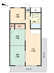 昭栄マンション 3LDKの間取図画像