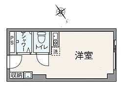 六本木ユニハウス ワンルームの間取図画像